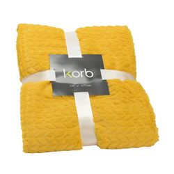 Plaid en mostaza, 170 x 130 cm | Chevron