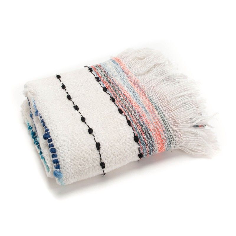 Plaid en multicolor, 170 x 130 cm | Folk