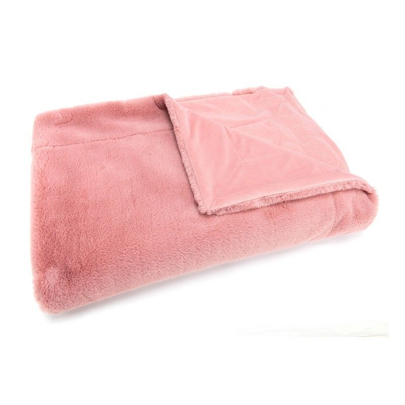 Plaid en salmón, 130 x 170 cm | Luxe