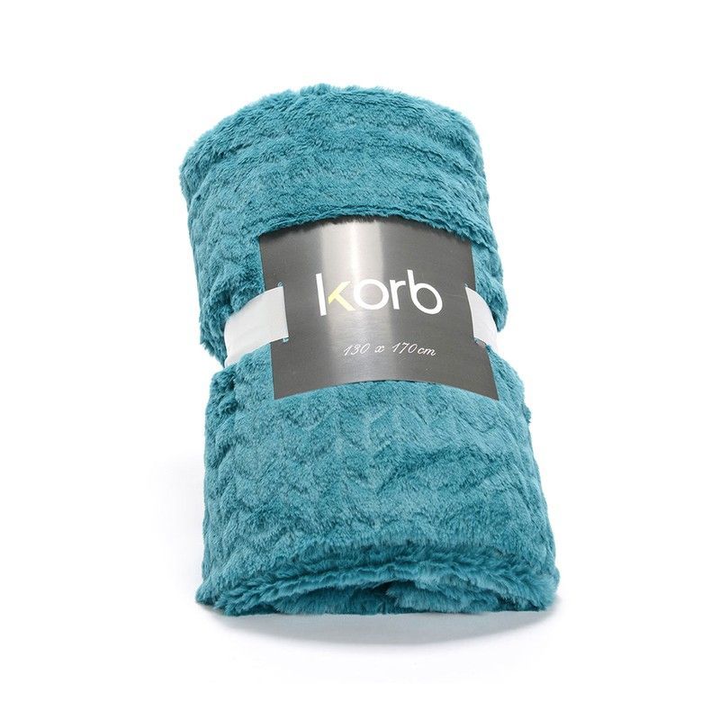 Plaid en turquesa, 130 x 170 cm | Chevron