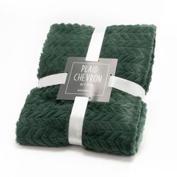 Plaid en verde, 130 x 170 cm | Chevron