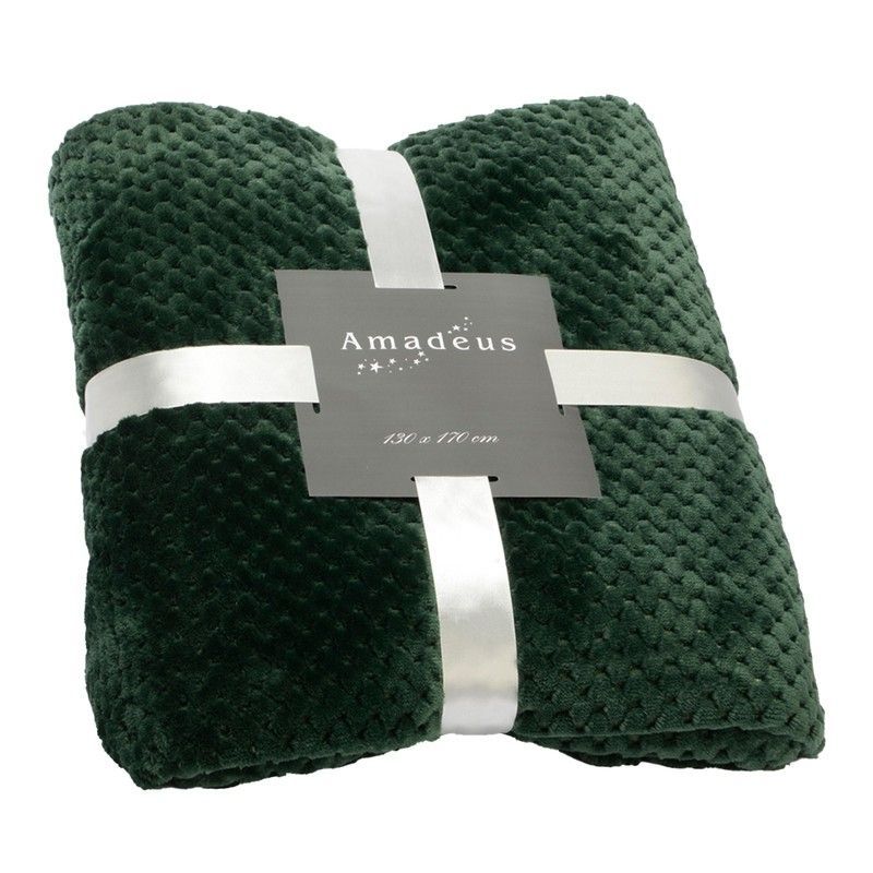 Plaid en verde oscuro, 170 x 130 cm