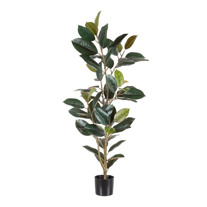 Planta artificial Ficus en verde oscuro, 49 x 45 x 125 cm