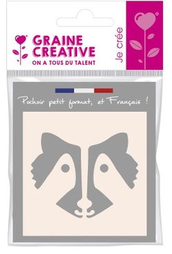 Plantilla Manualidades 8X8 cm Mapache