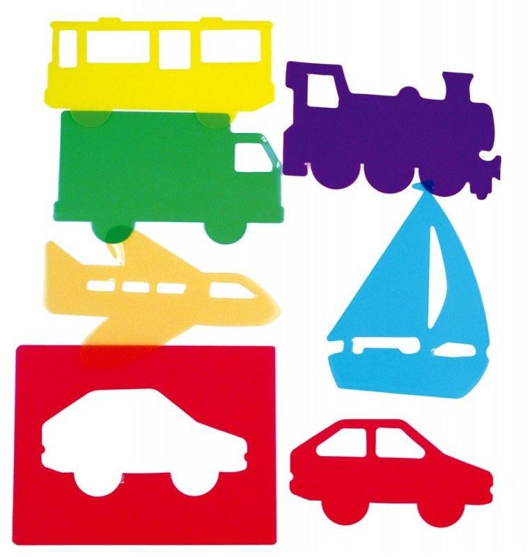 Plantillas Educativas: Transporte traslúcidas