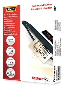 Plástico plastificadora 70 x 10,5 cm. 125 micras brillo, 100 unidades