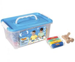 Plastilina Baby Baúl escolar 20 pastillas 38g + 9 sellos madera surtido