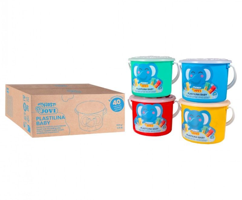 Plastilina Baby Bucket escolar 40 pastillas 38 gr