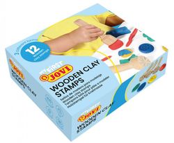 Plastilina Baby Schoolpack 12 sellos de madera 3 texturas surtidas