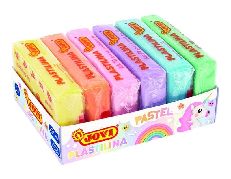 Plastilina de colores pastel. 6 unidades