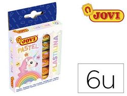 Plastilina jovi 90 estuche 6 unidades colores pastel surtidos 15 g