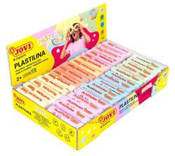 Plastilina JOVI caja expositora 30 pastillas 50 g colores PASTEL