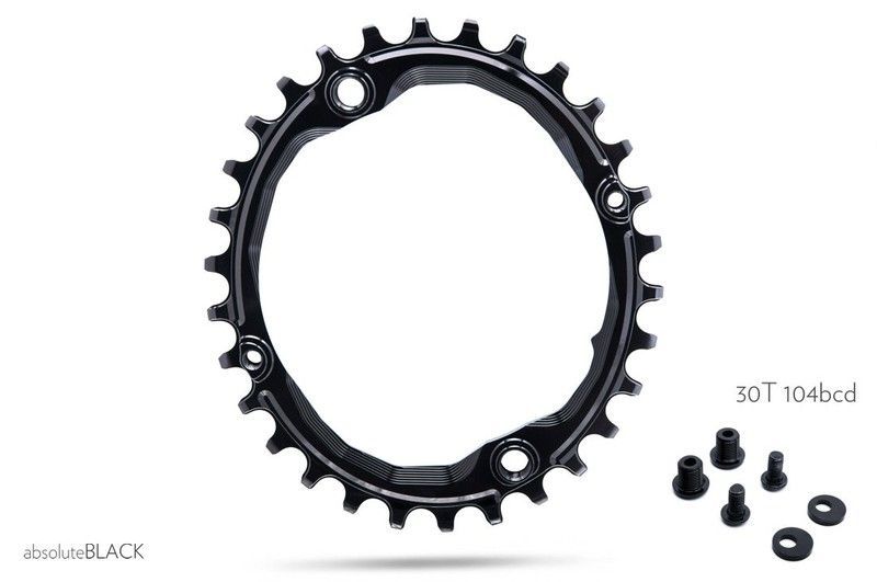 Plato absolute black mtb ovalado 104bcd black 32t rosca integrada