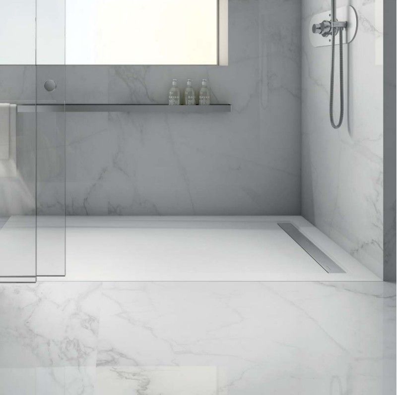 Plato de ducha Moon X en Solidsurface,  90x154 de Hidrobox HID90154001