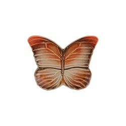 Plato de pan de loza en terracota, 14,6 x 18,4 x 4,2 cm | Cloudy Butterflies