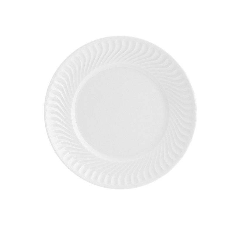 Plato de pan de porcelana en blanco, 17,2 x 17,2 x 2 cm | Sagres