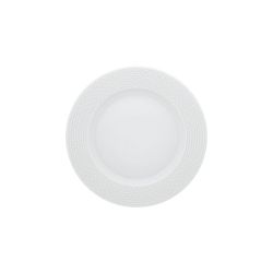 Plato de pan de porcelana en blanco, 17,8 x 17,8 x 1,7 cm | Cesta