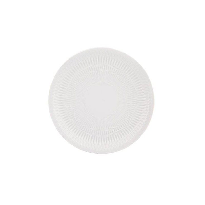 Plato de pan de porcelana en blanco, 17 x 17 x 1,8 cm | Utopía