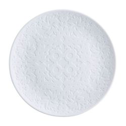 Plato de pan sin esmalte de porcelana en blanco, 16,3 x 16,3 x 1,8 cm | Paseo