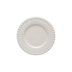 Plato de postre de loza en gris claro, 22 x 22 x 2,8 cm | Fantasía