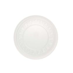 Plato de postre de porcelana en blanco, Ø 22,9 x 2,2 cm | Ornament