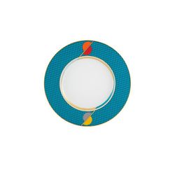 Plato de postre de porcelana en multicolor, Ø 22,8 x 1,7 cm | Futurismo