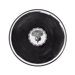 Plato de postre de porcelana en negro, Ø 23,1 x 2,9 cm | Herbariae Parade