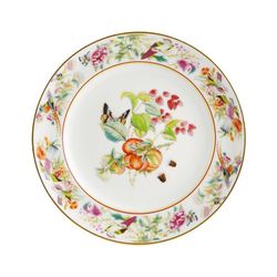 Plato de postre "Naranja" de porcelana en multicolor, Ø 21,6 x 2,6 cm | Paço Real