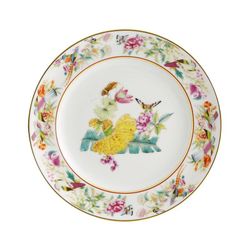 Plato de postre "Plátano" de porcelana en multicolor, Ø 21,6 x 2,6 cm | Paço Real