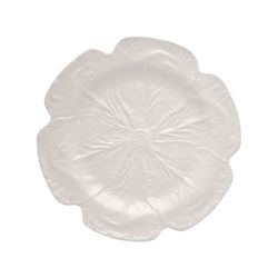 Plato de presentación de loza en blanco, Ø 30,5 x 3,5 cm | Repollo blanco