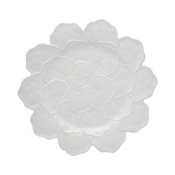 Plato de presentación de loza en blanco, Ø 33 x 4 cm | Geranio