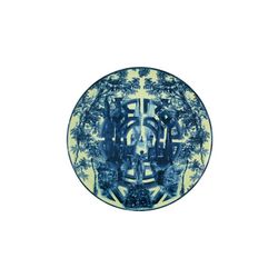 Plato de presentación de porcelana en azul y blanco antiguo, 32,9 x 32,9 x 2,9 cm | The Meaning