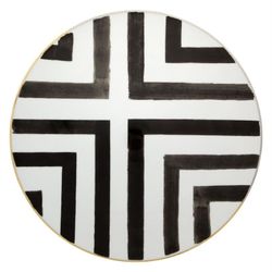 Plato de presentación de porcelana en multicolor, Ø 33,7 x 1,6 cm | Sol Y Sombra