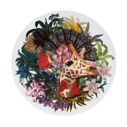 Plato de presentación "Doña jirafa" de porcelana en multicolor, Ø 33,2 x 1,8 cm | Love Who You Want