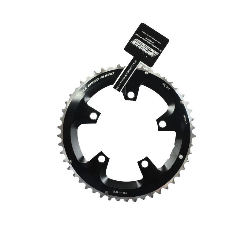 Plato fsa super road 110 mm 10/11v.negro 5 brazos 50 dientes