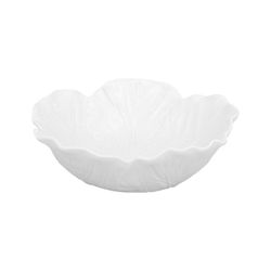 Plato hondo de loza en blanco, 22,5 x 22 x 7 cm | Repollo blanco