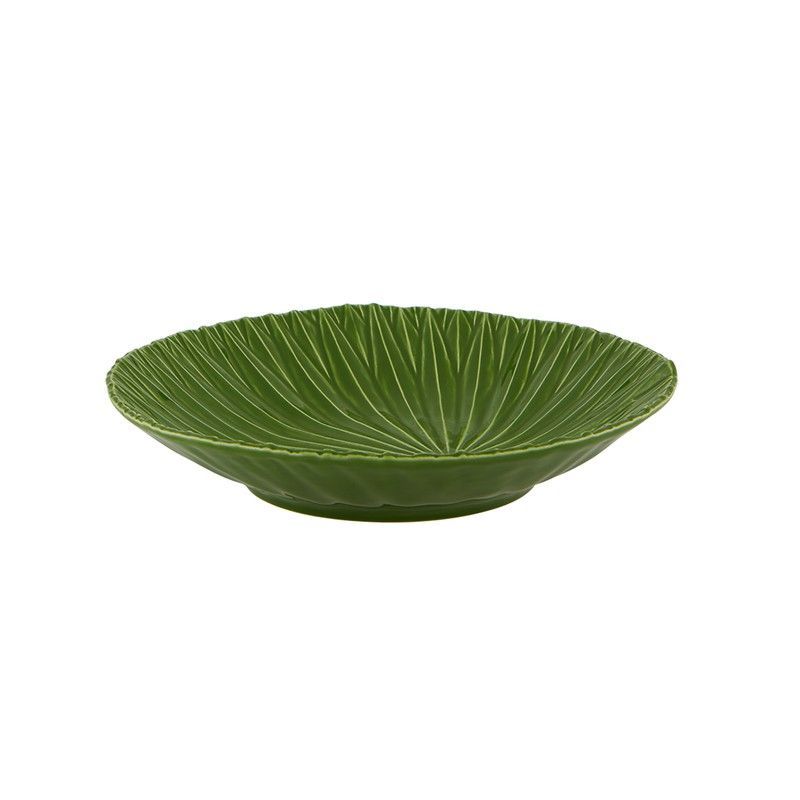 Plato hondo de loza en verde, 22,8 x 22,4 x 5,2 cm | Amazónia