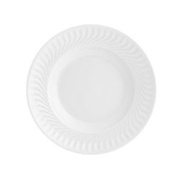 Plato hondo de porcelana en blanco, Ø 22,6 x 3,8 cm | Sagres