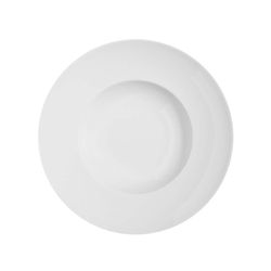 Plato hondo de porcelana en blanco, Ø 25,2 x 4,6 cm | Domo White