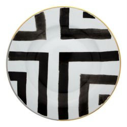 Plato hondo de porcelana en multicolor, Ø 22,8 x 3,6 cm | Sol Y Sombra