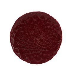 Plato llano de loza en granate, 28,8 x 28,4 x 2,7 cm | Amazónia