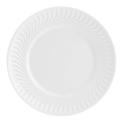 Plato llano de porcelana en blanco, Ø 25,6 x 3,4 cm | Sagres