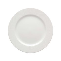 Plato llano de porcelana en blanco, 26,6 x 26,6 x 2,4 cm | Cesta