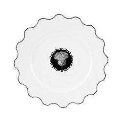 Plato llano de porcelana en blanco, Ø 27,8 x 2,8 cm | Herbariae Parade