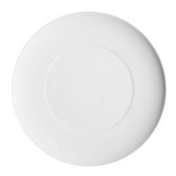 Plato llano de porcelana en blanco, Ø 28,2 x 2,5 cm | Domo White