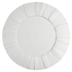 Plato llano de porcelana en blanco, Ø 32,6 x 2,8 cm | Matrix
