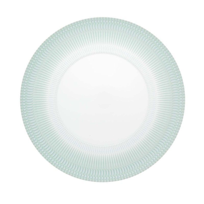 Plato llano de porcelana en turquesa, Ø 28,2 x 2,5 cm | Venezia