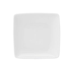 Plato mantequilla porcelana Carré Whité, Ø9,6x1,8 cm