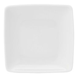 Plato presentacíon porcelana Carré Whité, Ø31,3x3 cm