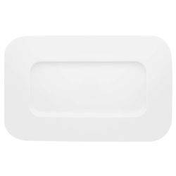 Plato rectangular L de porcelana en blanco, 34,1 x 20,9 x 2,1 cm | Silk Road White